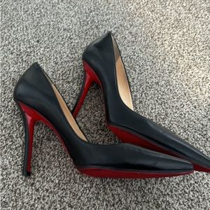 Christian Louboutin Iriza 100 Patent Nude Heels Pumps